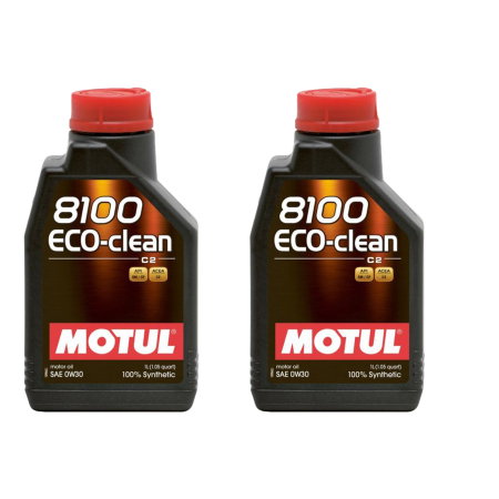 Branduri - Pachet 2 litri ulei Motul 8100 ECO-CLEAN 0W30 – Protecție completă și performanță pentru motoare moderne