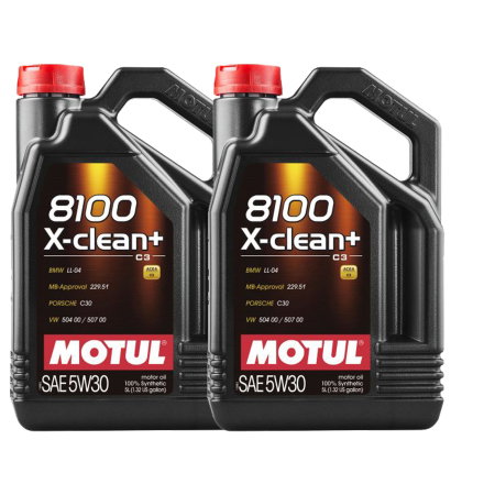 Branduri - Pachet 10 Litri Ulei Motor Motul 8100 X-Clean+ 5W-30 (2 x 5L) – 100% Sintetic, BMW, VW, MB