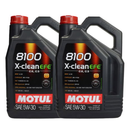 Branduri - Pachet 10 Litri Ulei Motor Motul 8100 X-Clean EFE 5W-30 (2 x 5L) – 100% Sintetic, ACEA C2/C3