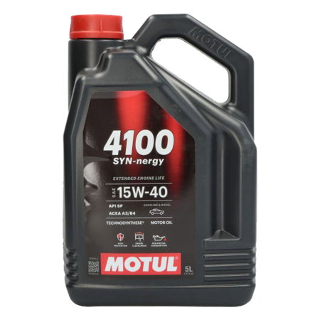 Branduri - Ulei Motul 4100 SYN-NER 15W40 5 litri – Protecție fiabilă și performanță constantă pentru motoare moderne