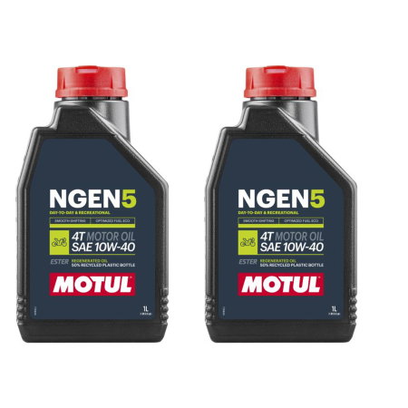 Branduri - Pachet 2 litri ulei Motul NGEN 5 10W40 – Protecție fiabilă și performanță echilibrată pentru motociclete 4T și ATV-uri
