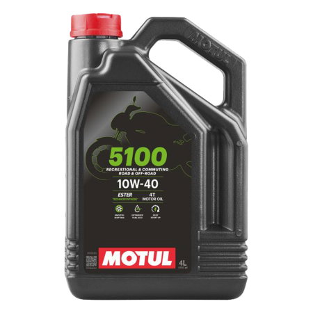Branduri - Ulei Motul 5100 10W40 4 litri – Protecție fiabilă și performanță constantă pentru motociclete 4T