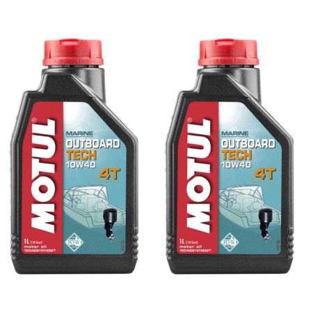 Branduri - Pachet 2 litri ulei Motul Outboard Tech 4T 10W40 – Protecție fiabilă pentru motoare marine în 4 timpi