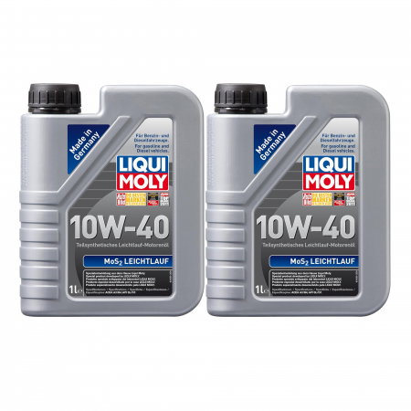 Pachet 2 litri Ulei semisintetic Liqui Moly MoS2 Leichtlauf 10W40