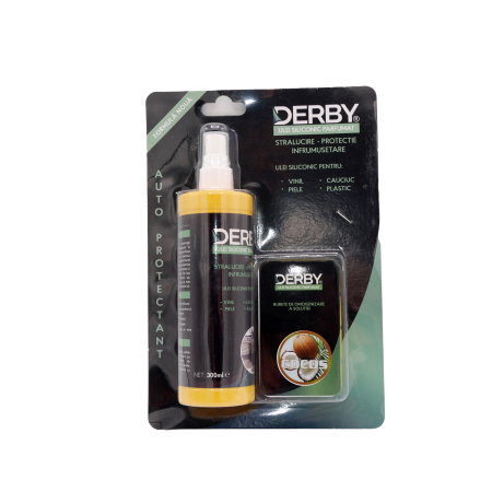 intretinere bord (Cosmetice si intretinere auto) - Ulei siliconic parfumat cocos 300ml + burete DERBY