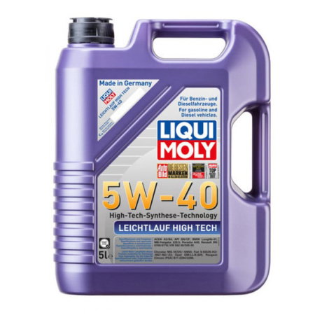 Ulei sintetic Liqui Moly Leichtlauf High Tech 5W40 A3/B4 (benzina si diesel) 5 litri