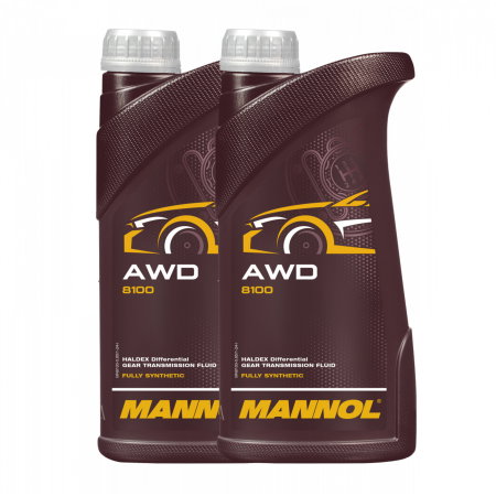 Branduri - Pachet 2 litri Ulei Transmisie MANNOL AWD Gear Oil Sintetic (Cuplaje Haldex, VW G 060 175)