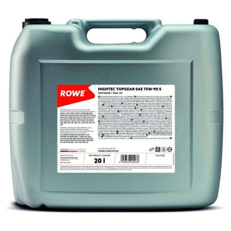 Ulei cutie manuala (Ulei) - ULEI TRANSMISIE ROWE HIGHTEC TOPGEAR SAE 75W-90 S 20L