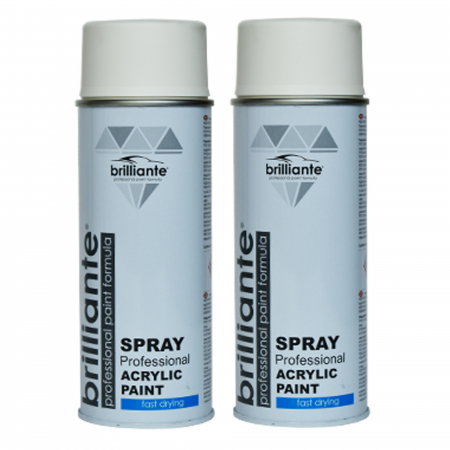 Vopsea Auto - Pachet 2 x Vopsea acrilica Brilliante Spray Alb Put Mat RAL 9010 400 ml