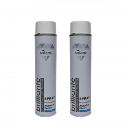 Branduri - Pachet 2 x Vopsea Spray Acrilică Brilliante Alb Clasic Lucios RAL 9003 600 ml
