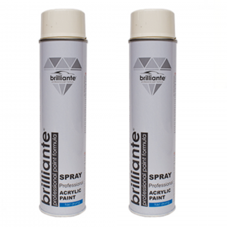 Branduri - Pachet 2 x Vopsea Spray Acrilică Brilliante Alb Pur Lucios RAL 9010 600 ml