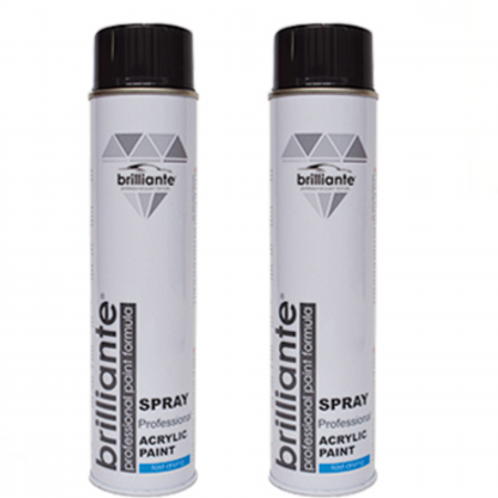 Branduri - Pachet 2 x Vopsea Spray Acrilică Brilliante Negru Lucios RAL 9005 600 ml