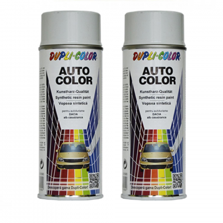 Vopsea Auto - Pachet 2 x Vopsea Spray Auto Dacia Alb Casablanca Dupli color  350 ml