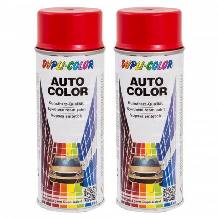 Reparatii si Echipamente Auto - Pachet 2 x Vopsea Spray Auto Dupli-Color Dacia Logan Rosu Passion 021C 350 ml