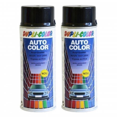 Reparatii si Echipamente Auto - Pachet 2 x Vopsea Spray Auto Dupli-Color Skoda Negru Magic 9910