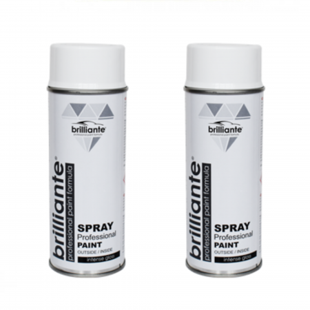 Branduri - Pachet 2 x Vopsea Spray Brilliante Alb Clasic Lucios RAL 9003 400 ml