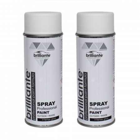 Branduri - Pachet 2 x Vopsea Spray Brilliante Alb Clasic Mat RAL 9003 400 ml
