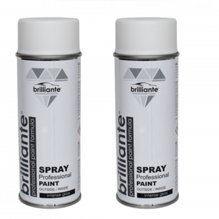 Branduri - Pachet 2 x Vopsea Spray Brilliante Alb Clasic Mat RAL 9003 400 ml