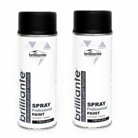 Branduri - Pachet 2 x Vopsea Spray Brilliante Cauciucată Negru 400 ml