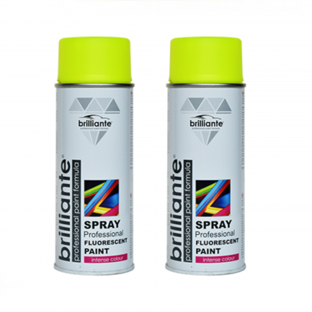 Branduri - Pachet 2 x Vopsea Spray Brilliante Fluorescentă Galben 400 ml
