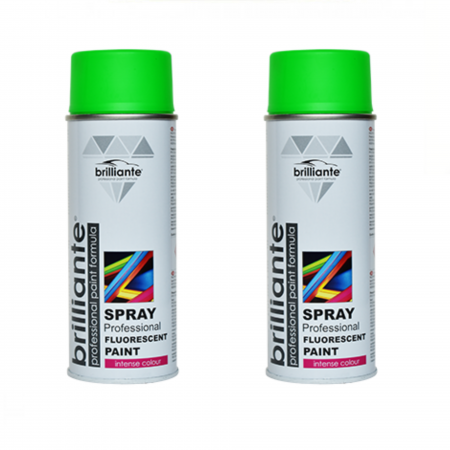 Vopsea Auto - Pachet 2 x Vopsea Spray Brilliante Fluorescentă Verde 400 ml