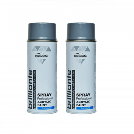 Branduri - Pachet 2 x Vopsea Spray Brilliante Gri Argintiu RAL 7001 400 ml