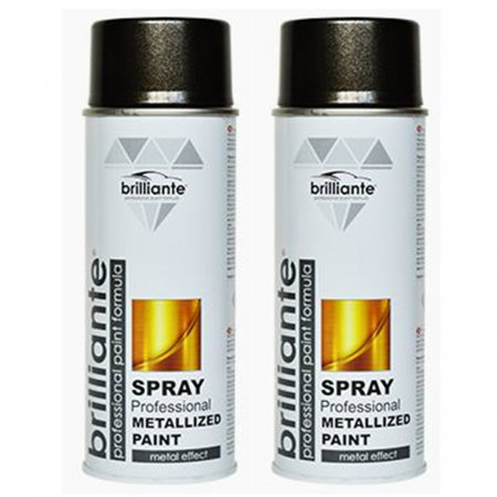 Reparatii si Echipamente Auto - Pachet 2 x Vopsea Spray Brilliante Metalizata Negru 400 ml