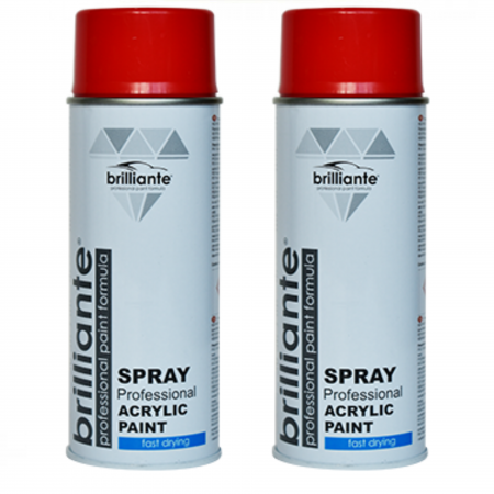 Branduri - Pachet 2 x Vopsea Spray Brilliante Roșu Trafic RAL 3020 400 ml