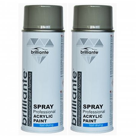 Reparatii si Echipamente Auto - Pachet 2 x Vopsea Spray Gri Piatra, Ral 7030, Brilliante, 400 ml