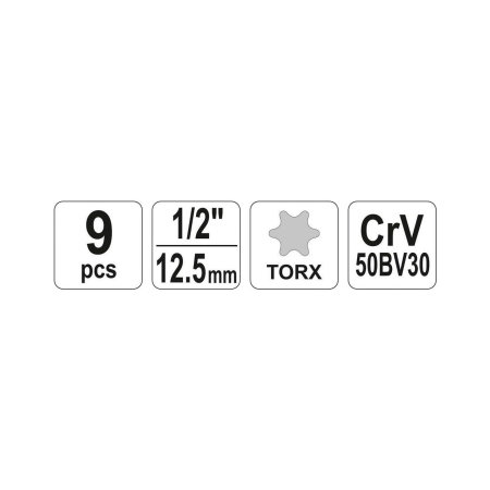 Yato - Set 9 chei tubulare E10-E24 CRV [4]