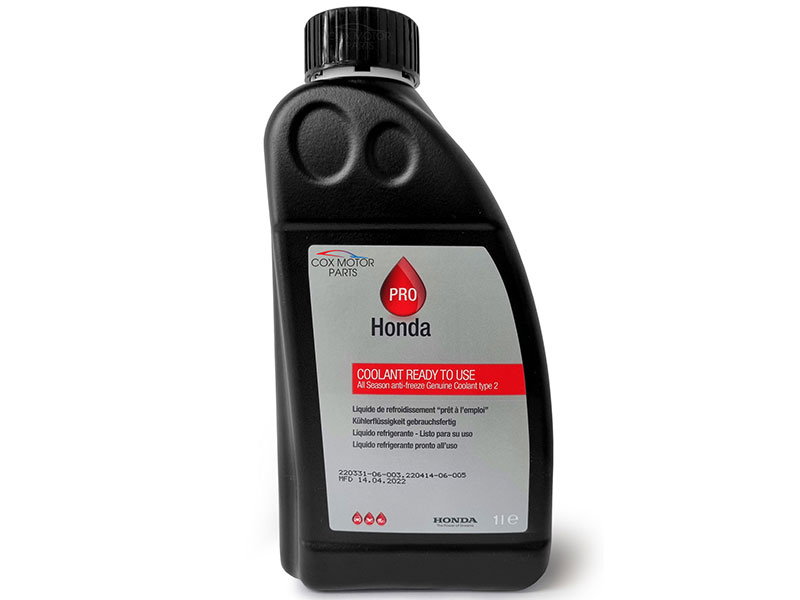 Antigel Original Honda Type 2 G11, 1 litru - Gata Preparat, All Season, Protecție -36 C