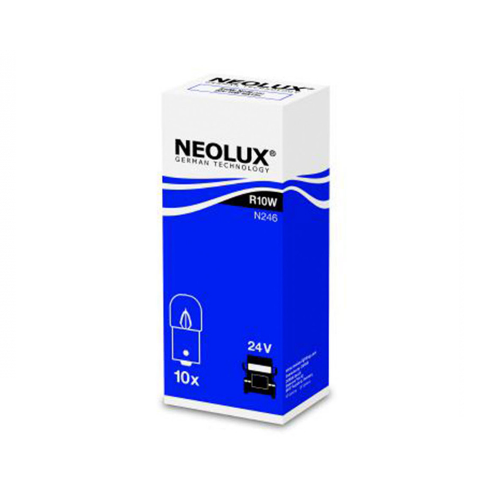 Set 10 buc Bec Auxiliar 24V R10W Neolux