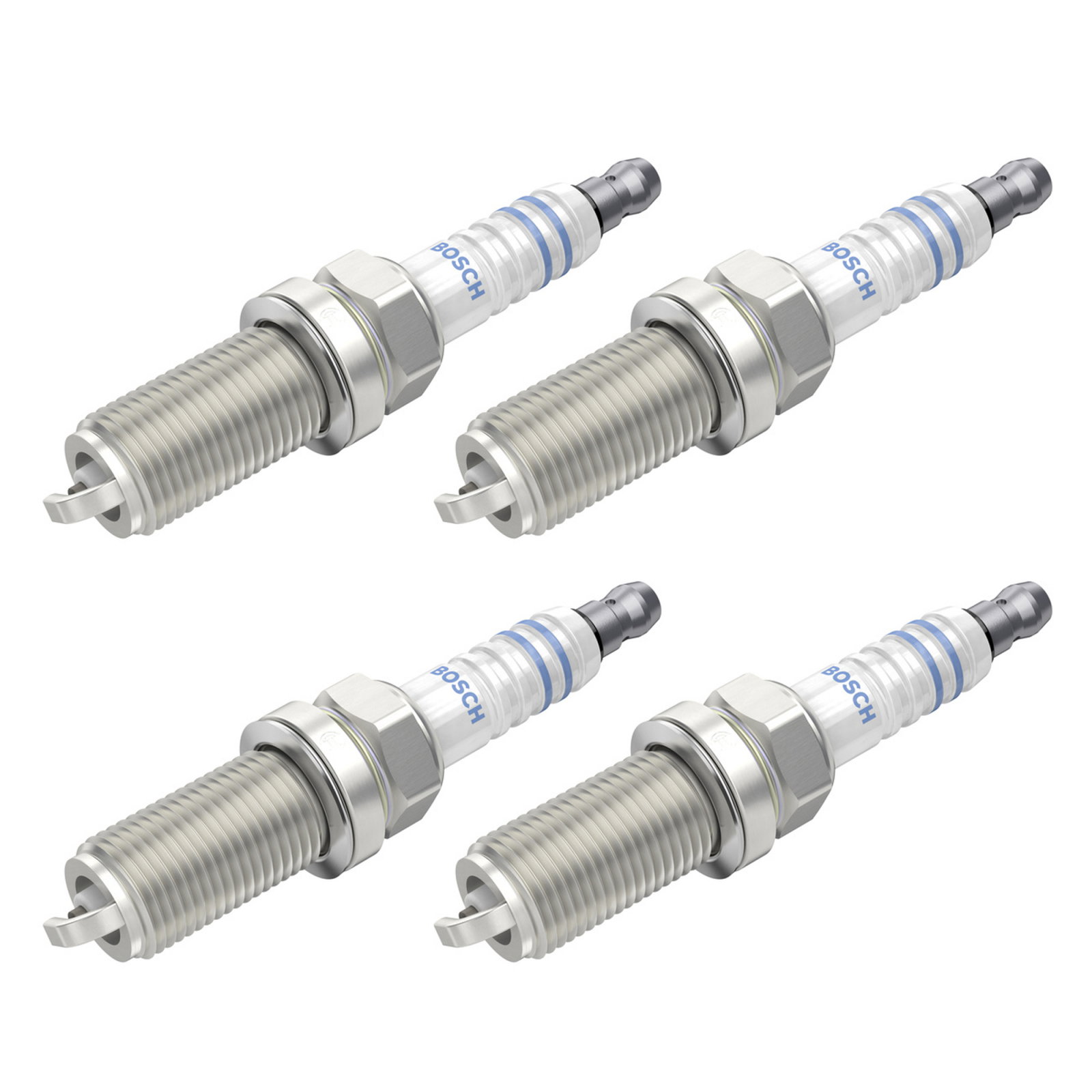 Set 4 bujii scanteie Bosch pentru Citroen C3, Xsara, Fiat Scudo, Hyundai ix35, Santa Fe, Sonata, Kia Sorento, Sportage, Nissan Almera, Micra, Primera,