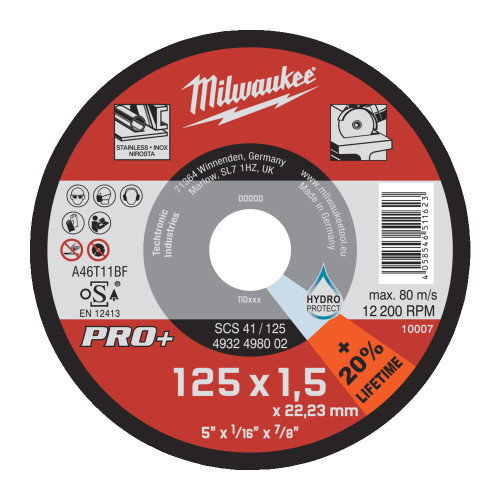 Disc abraziv pentru debitat inox, 125x1.5x22.22