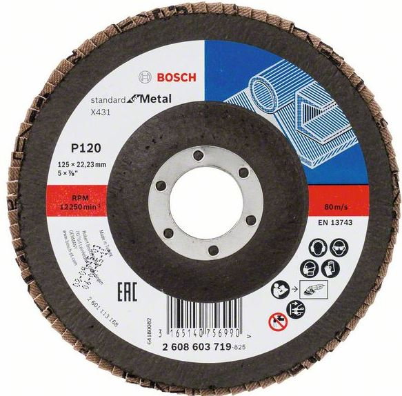 Disc de slefuire evantai X431, Standard for Metal G80