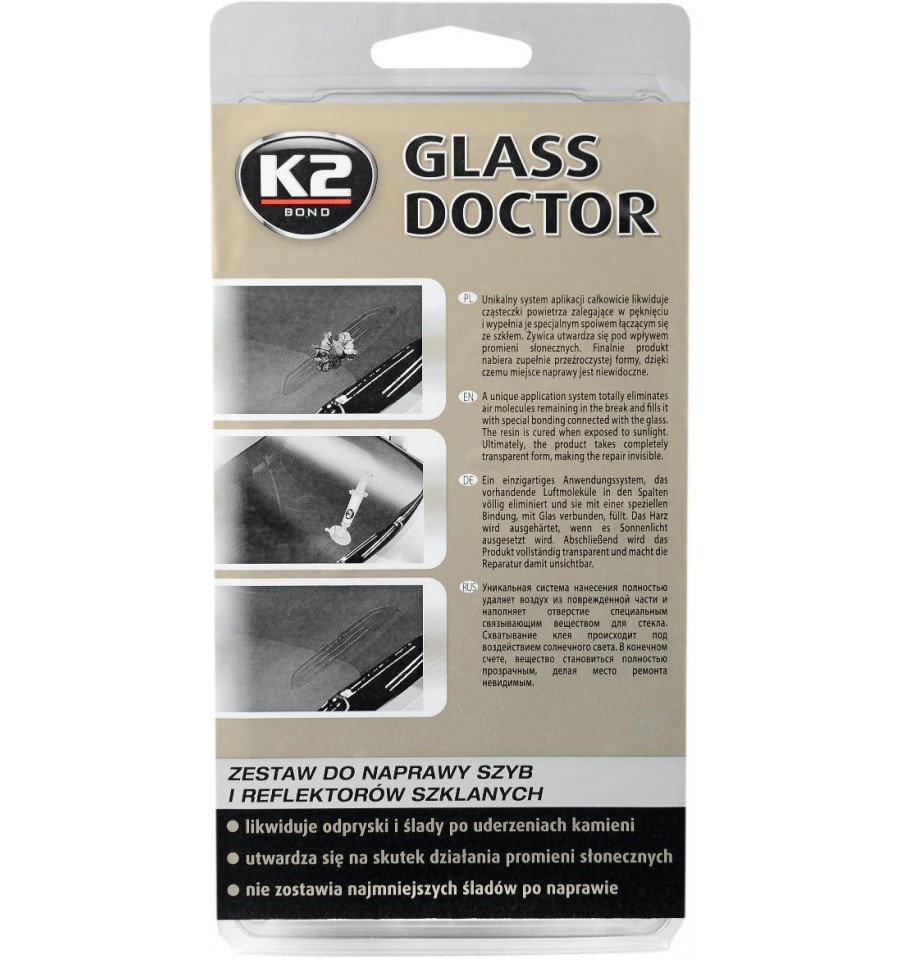 GLASS DOCTOR - Kit reparatii parbrize, geamuri, faruri