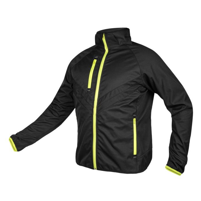 Jacheta MixandMatch Softshell, negru si galben, marimea M