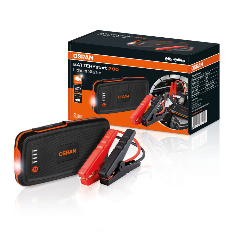 Jump starter pentru pornire masina, acumulator extern power bank 6000 mAh Osram Batterystart 200