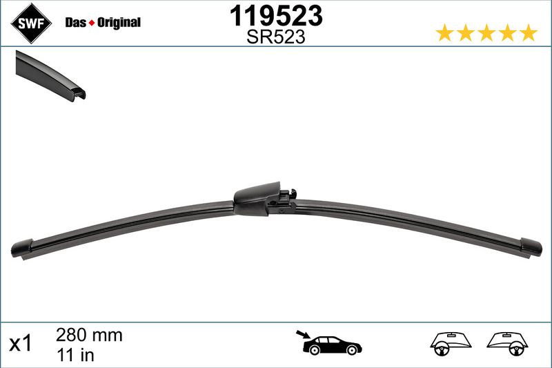 Lamela stergator spate SWF Wiper FB REAR LHD RHD 280 mm
