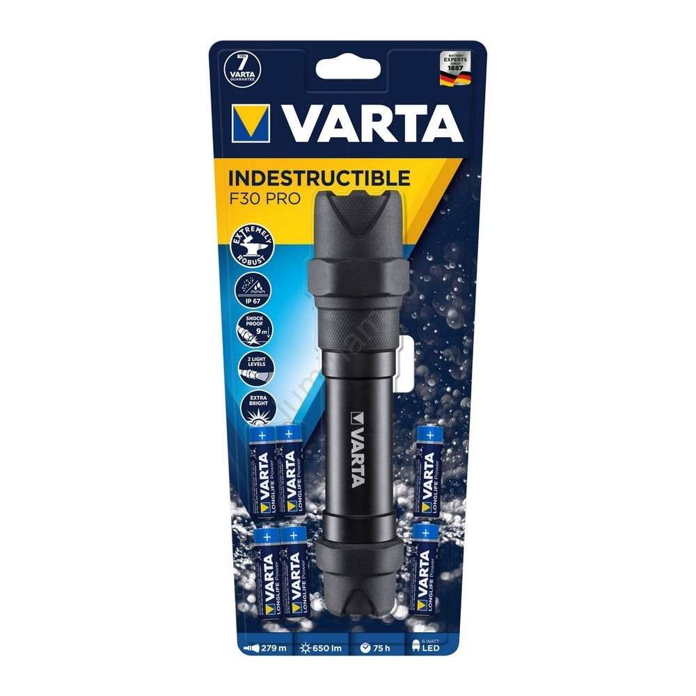 Lanterna Varta Indestructible F30Pro LED 6W 6xAA