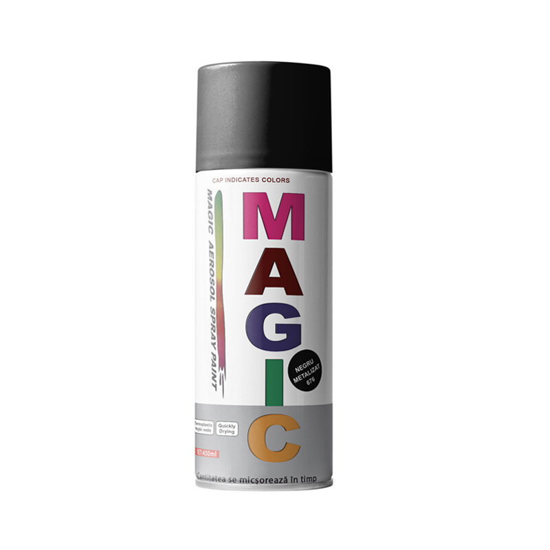 Magic - Vopsea spray Negru Mat 004 450 ml
