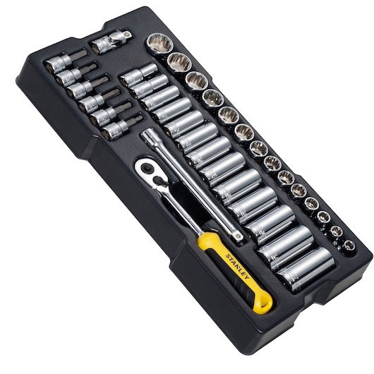 Modul de chei tubulare STANLEYr TRANSMODULE SYSTEMtm de 3 8 in., 36 buc.