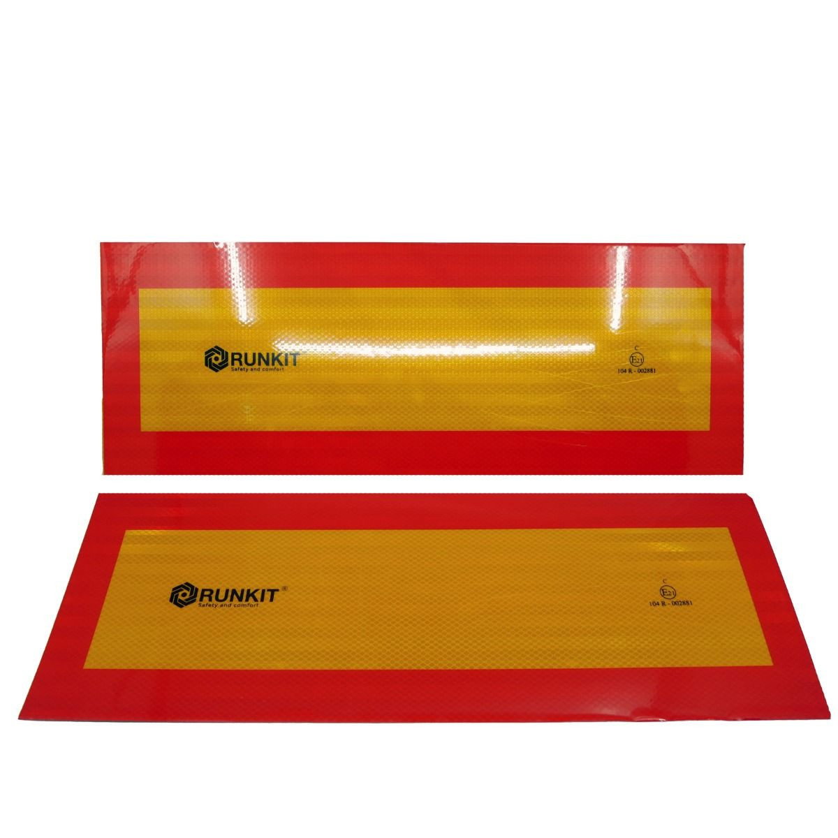 Placa reflectorizanta vehicul lung (set 2 buc) 56,5 cm x 20,5 cm omologata ECE