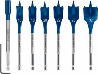 Set de burghie plate EXPERT Self Cut Speed, 16 18 20 22 25 32 mm, 7 buc.