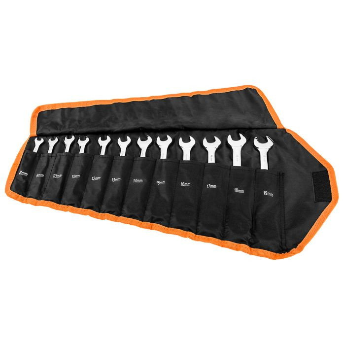 Set de chei cu clichet si comutator, 12 bucati, 8 - 19 mm