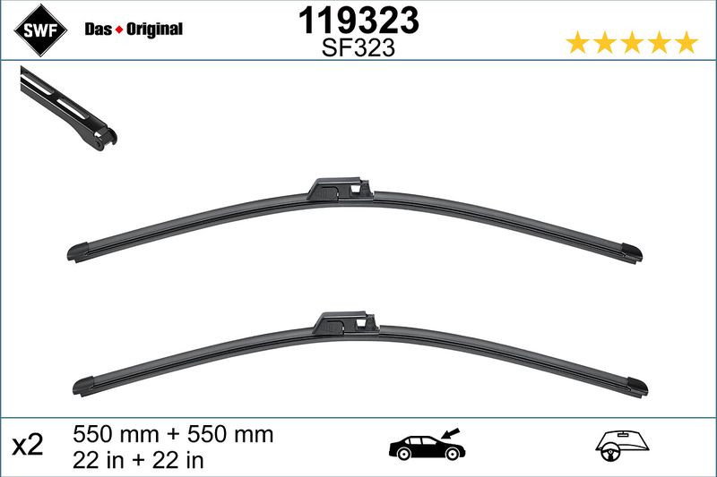 Set lamela stergator SWF Wiper FB OE LHD 550 550 mm
