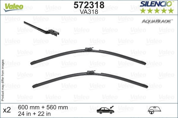 Set stergatoare Valeo Silencio AquaBlade 600 560 mm