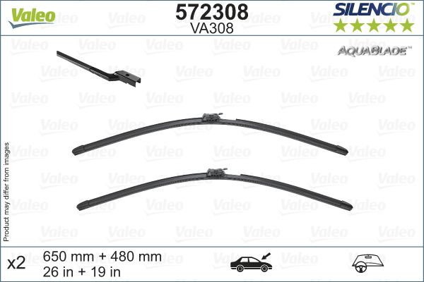 Set stergatoare Valeo Silencio AquaBlade 650 480 mm