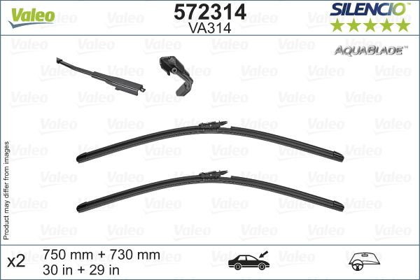 Set stergatoare Valeo Silencio AquaBlade 750 730 mm