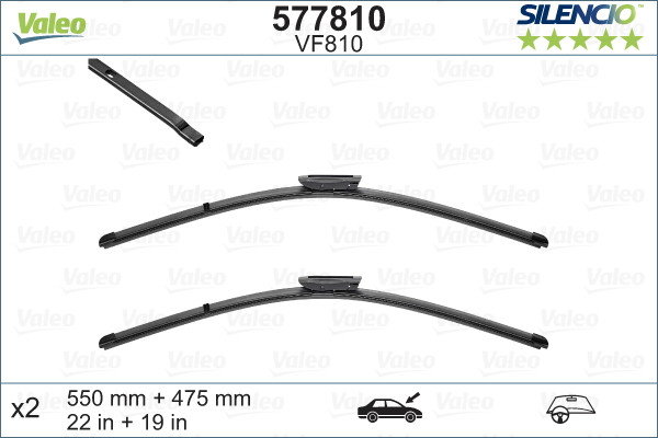 Set stergator Valeo Silencio Flat